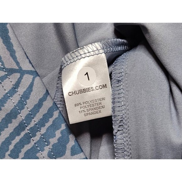 NWT Chubbies Men’s The Calm Palm 1/4 Zip Pullover Long Sleeve Shirt Sz XL Blue - Picture 7 of 10